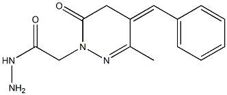 2-[(6-Methyl-5-benzylidene-3-oxo-2,3,4,5-tetrahydropyridazin)-2-yl]acetohydrazide Structure