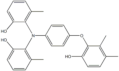 N,N-Bis(2-hydroxy-6-methylphenyl)-4-(6-hydroxy-2,3-dimethylphenoxy)benzenamine 구조식 이미지