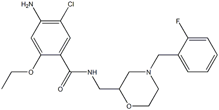 4-Amino-5-chloro-2-ethoxy-N-[[4-(2-fluorobenzyl)-2-morpholinyl]methyl]benzamide Structure