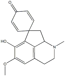 (1R)-2,3,8,8a-Tetrahydro-6-hydroxy-5-methoxy-1-methylspiro[cyclopenta[ij]isoquinoline-7(1H),1'-[2,5]cyclohexadiene]-4'-one Structure