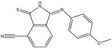 7-Cyano-2,3-dihydro-3-(4-methoxyphenylimino)-1H-isoindole-1-thione Structure