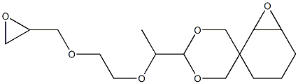 7,8-Epoxy-3-[1-[2-(glycidyloxy)ethoxy]ethyl]-2,4-dioxaspiro[5.5]undecane 구조식 이미지