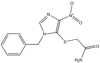 2-[(1-Benzyl-4-nitro-1H-imidazol-5-yl)thio]acetamide 구조식 이미지