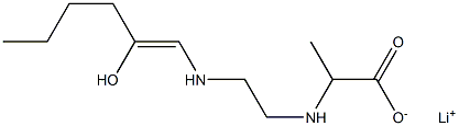 2-[N-[2-[N-(2-Hydroxy-1-hexenyl)amino]ethyl]amino]propionic acid lithium salt 구조식 이미지