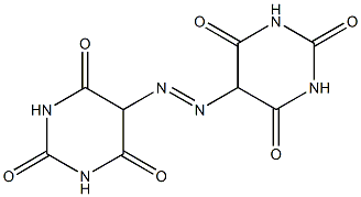 5,5'-Azobis[2,4,6(1H,3H,5H)-pyrimidinetrione] Structure