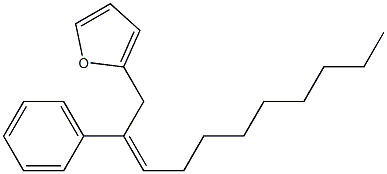2-[(E)-2-Phenyl-2-undecenyl]furan Structure