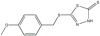 5-[(4-Methoxybenzyl)thio]-1,3,4-thiadiazole-2(3H)-thione 구조식 이미지