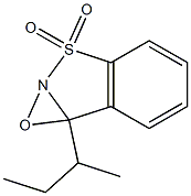 7b-sec-Butyl-7bH-oxazirino[2,3-b][1,2]benzisothiazole 3,3-dioxide 구조식 이미지