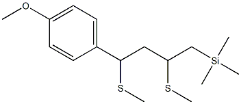 1-(4-Methoxyphenyl)-1,3-bis(methylthio)-4-(trimethylsilyl)butane 구조식 이미지