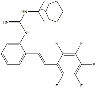 1-(1-Adamantyl)-3-[2-[(E)-2-(pentafluorophenyl)ethenyl]phenyl]guanidine Structure