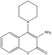 3-Amino-4-piperidino-2H-1-benzopyran-2-one Structure