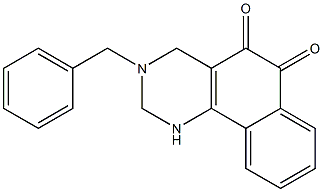 3-Benzyl-1,2,3,4-tetrahydrobenzo[h]quinazoline-5,6-dione Structure