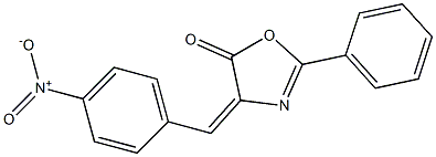 2-Phenyl-4-(p-nitrobenzylidene)-2-oxazoline-5-one 구조식 이미지