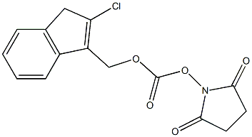 2-Chloro-1H-indene-3-methanol (2,5-dioxo-1-pyrrolidinyloxy)formate 구조식 이미지