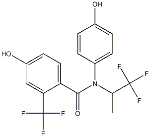 2-(Trifluoromethyl)-4-hydroxy-N-(4-hydroxyphenyl)-N-(2,2,2-trifluoro-1-methylethyl)benzamide Structure