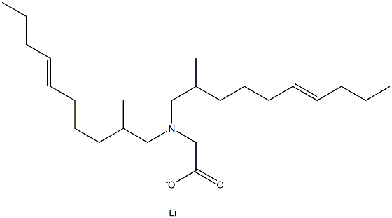 N,N-Bis(2-methyl-6-decenyl)aminoacetic acid lithium salt 구조식 이미지