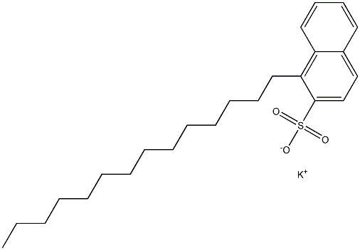 1-Tetradecyl-2-naphthalenesulfonic acid potassium salt Structure