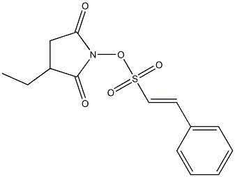 (E)-2-Phenylethenesulfonic acid 2,5-dioxo-3-ethyl-1-pyrrolidinyl ester 구조식 이미지