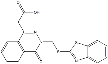 3-[(2-Benzothiazolyl)thiomethyl]-3,4-dihydro-4-oxophthalazine-1-acetic acid Structure