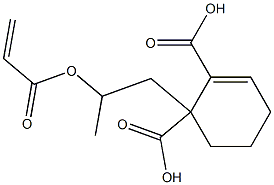 2-Cyclohexene-1,2-dicarboxylic acid hydrogen 1-[2-(acryloyloxy)propyl] ester 구조식 이미지