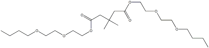 3,3-Dimethylglutaric acid bis[2-(2-butoxyethoxy)ethyl] ester Structure