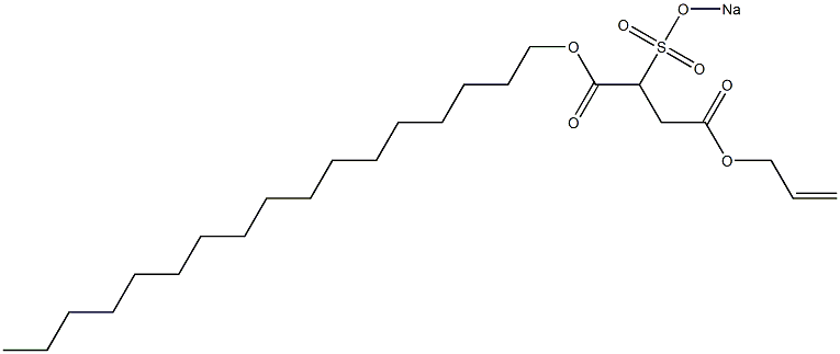 2-(Sodiosulfo)succinic acid 1-heptadecyl 4-(2-propenyl) ester 구조식 이미지