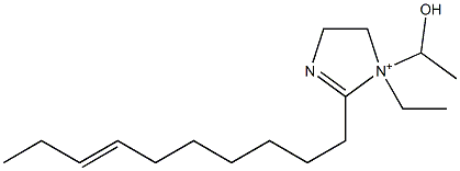 2-(7-Decenyl)-1-ethyl-1-(1-hydroxyethyl)-2-imidazoline-1-ium 구조식 이미지