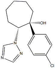 (1R,2R)-1-(4-Chlorophenyl)-2-(1H-1,2,4-triazole-1-yl)cycloheptanol Structure