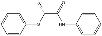 [R,(+)]-2-(Phenylthio)-N-phenylpropionamide Structure