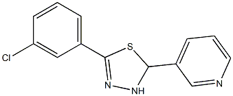 5-(3-Chlorophenyl)-2,3-dihydro-2-(3-pyridinyl)-1,3,4-thiadiazole 구조식 이미지