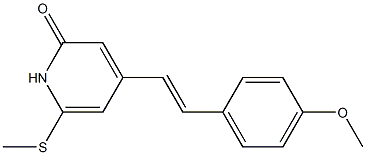 4-(4-Methoxystyryl)-6-(methylthio)-2(1H)-pyridone 구조식 이미지