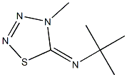 4-Methyl-N-tert-butyl-1,2,3,4-thiatriazol-5(4H)-imine 구조식 이미지