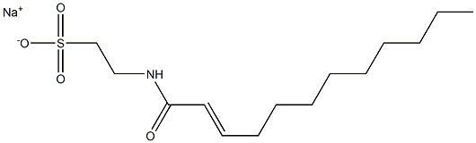 N-(2-Dodecenoyl)taurine sodium salt Structure
