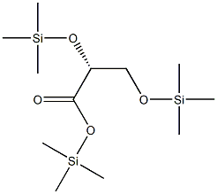 (R)-2,3-Bis[(trimethylsilyl)oxy]propionic acid trimethylsilyl ester 구조식 이미지