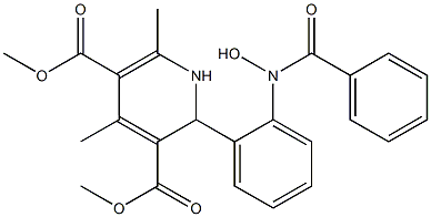 1,2-Dihydro-4,6-dimethyl-2-[2-[benzoyl(hydroxy)amino]phenyl]pyridine-3,5-dicarboxylic acid dimethyl ester Structure