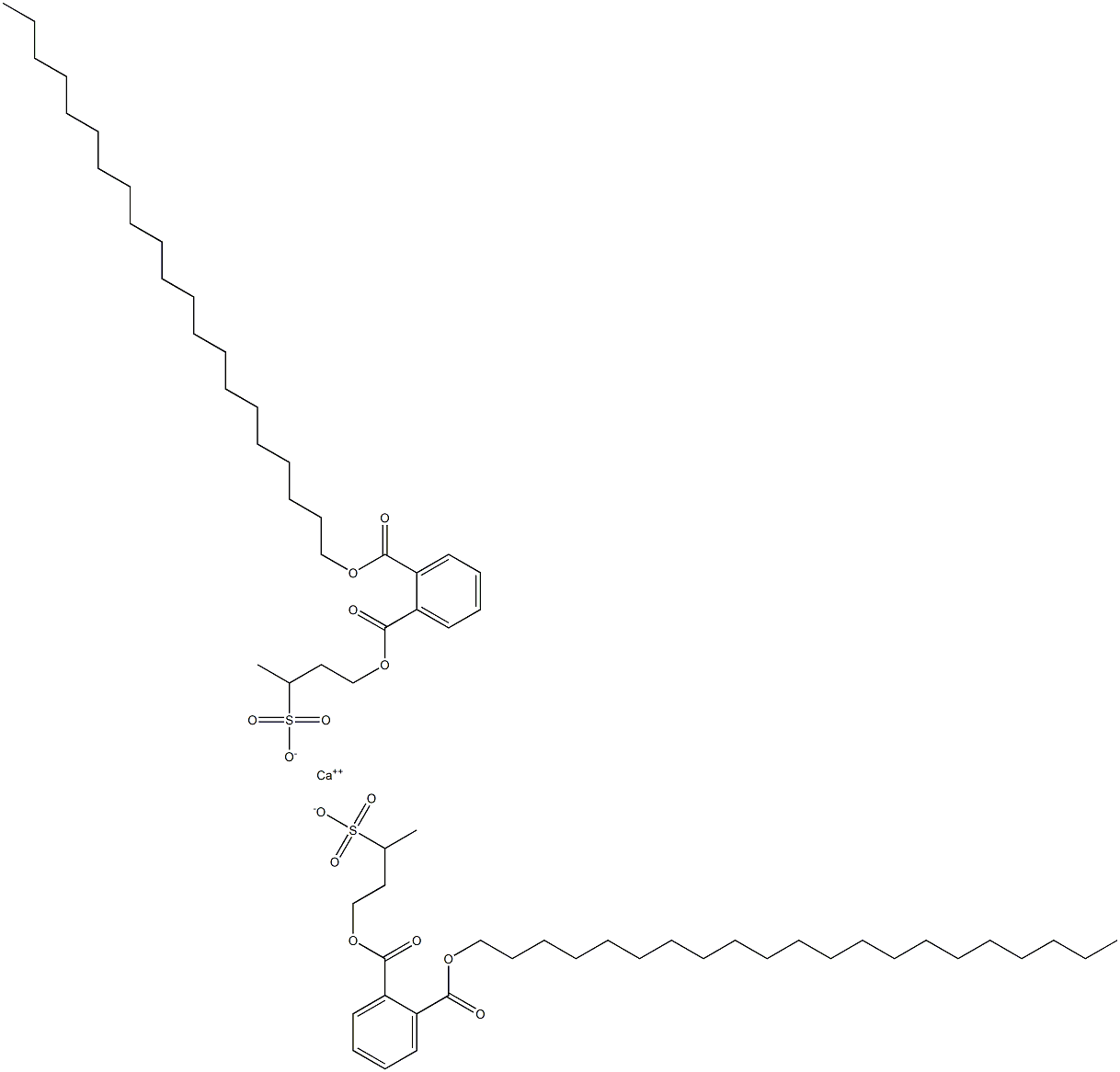 Bis[4-[(2-henicosyloxycarbonylphenyl)carbonyloxy]butane-2-sulfonic acid]calcium salt 구조식 이미지