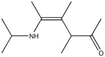 3,4-Dimethyl-2-[isopropylamino]-2-hexen-5-one Structure