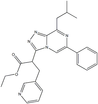 2-[8-Isobutyl-6-phenyl-1,2,4-triazolo[4,3-a]pyrazin-3-yl]-3-(3-pyridinyl)propionic acid ethyl ester 구조식 이미지