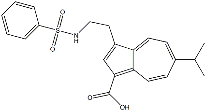 6-Isopropyl-3-[2-(phenylsulfonylamino)ethyl]azulene-1-carboxylic acid 구조식 이미지