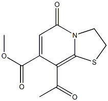 8-Acetyl-2,3-dihydro-5-oxo-5H-thiazolo[3,2-a]pyridine-7-carboxylic acid methyl ester 구조식 이미지