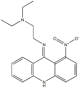 N,N-Diethyl-N'-[(9,10-dihydro-1-nitroacridine)-9-ylidene]-1,2-ethanediamine Structure