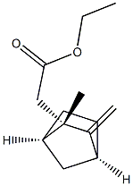 [(1R,2S,4S)-2-Methyl-3-methylenebicyclo[2.2.1]heptan-2-yl]acetic acid ethyl ester Structure