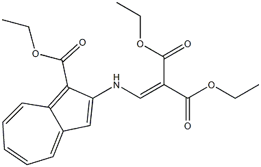 2-[2,2-Bis(ethoxycarbonyl)ethenyl]aminoazulene-1-carboxylic acid ethyl ester Structure