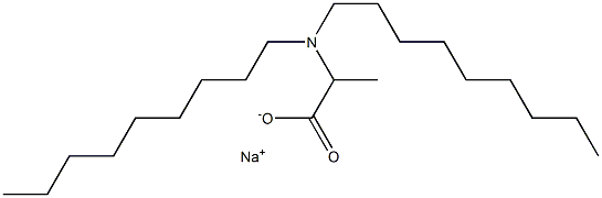 2-(Dinonylamino)propanoic acid sodium salt Structure