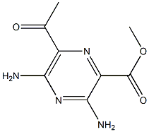 3,5-Diamino-6-acetylpyrazine-2-carboxylic acid methyl ester Structure