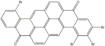 2,3,4,12-Tetrabromo-8,16-pyranthrenedione 구조식 이미지