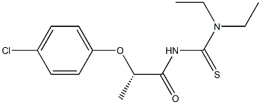 (-)-3-[(S)-2-(p-Chlorophenoxy)propionyl]-1,1-diethylthiourea 구조식 이미지