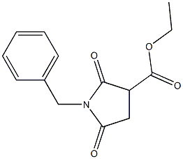 2,5-Dioxo-1-benzylpyrrolidine-3-carboxylic acid ethyl ester 구조식 이미지