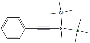 2-(Phenylethynyl)-1,1,1,2,3,3,3-heptamethyltrisilane 구조식 이미지