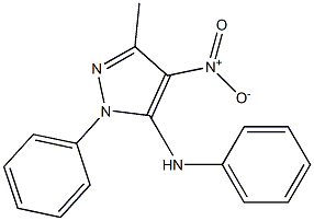 1-Phenyl-3-methyl-4-nitro-5-(phenylamino)-1H-pyrazole 구조식 이미지